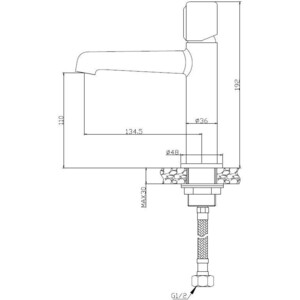 Смеситель для раковины BelBagno Uno хром (UNO-LVM-CRM)