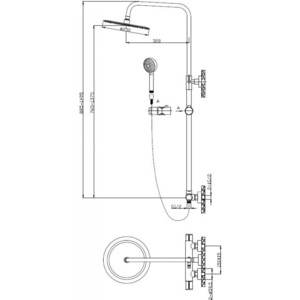 Душевая система BelBagno Uno со смесителем, черный (UNO-DOCM-NERO)