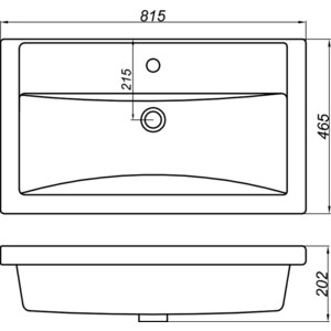 Раковина мебельная Aqwella KIROVIT Фостер 80 (4640021064733)