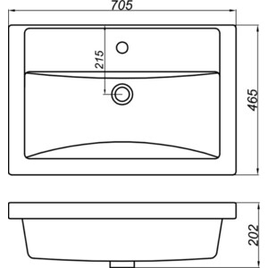 Раковина мебельная Aqwella KIROVIT Фостер 70 (4620008197746)