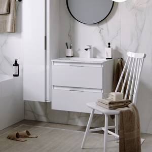 Тумба под раковину Aqwella Accent 60 2 ящика, белый (ACC0106W)