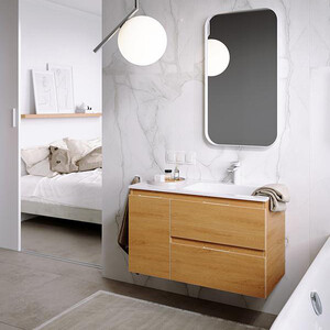 Тумба под раковину Aqwella Accent 90 2 ящика правая, дуб золотой (ACC0109RDZ)