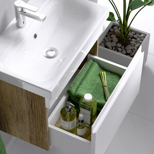 Тумба под раковину Aqwella Smart 80 1 ящик, дуб балтийский (SRT0108DB)