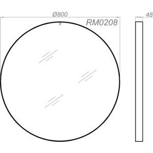 Зеркало Aqwella RM 80 круглое белое (RM0208W)