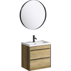 Мебель для ванной Aqwella Fargo 70 2 ящика, дуб балтийский