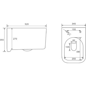 Комплект унитаза Vincea Ultra с инсталляцией, кнопкой и сиденьем микролифт, черный (VT1-32MB, 38721001)