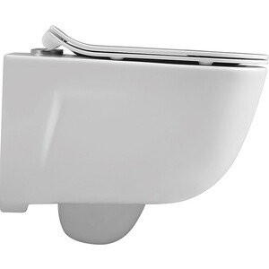 Унитаз подвесной безободковый Vincea Idea с тонким сиденьем микролифт, белый (VT1-33)