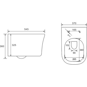 Унитаз подвесной безободковый Vincea Arco с тонким сиденьем микролифт, белый (VT1-36)