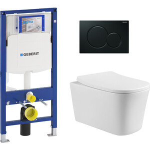 Комплект унитаза Vincea Arco с инсталляцией, кнопкой и сиденьем микролифт (VT1-36, 111.300.00.5, 115.770.DW.5)