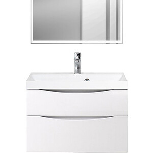 Тумба с раковиной BelBagno Marino-H60 80 AST bianco lucido (MARINO-H60-800-2C-SO-BL-P, BB800/450-LV-MR-AST)