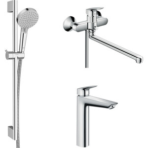 Комплект смесителей Hansgrohe Logis универсальный (71402000, 71090000, 26275000)
