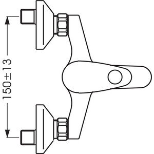 Смеситель для ванны Vidima Orion с душем, хром (BA004AA)