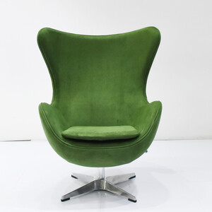 Кресло Bradex Egg chair зеленый, искусственная замша