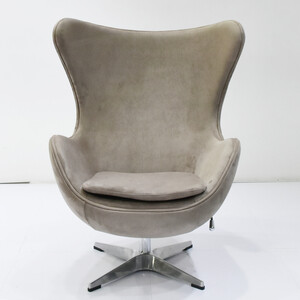 Кресло Bradex Egg chair латте, искусственная замша