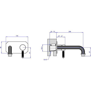 Смеситель для раковины Cezares Aphrodite золото (APHRODITE-BLSM2-03/24-Bi)