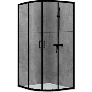 Душевой уголок Abber Schwarzer Diamant 100х100 прозрачный, черный (AG01100B)