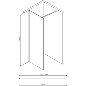 Душевой уголок Abber Immer Offen 120х90 с поддоном, прозрачный, черный (AG61120B, ЛП00083)