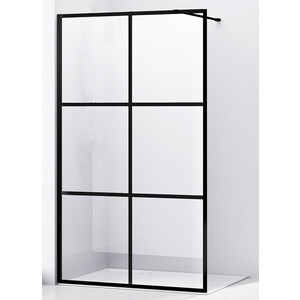 Душевой уголок Abber Immer Offen 120х70 с поддоном, прозрачный, черный (AG62120B, ЛП00082)