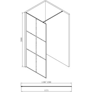 Душевой уголок Abber Immer Offen 120х70 с поддоном, прозрачный, черный (AG62120B, ЛП00082)