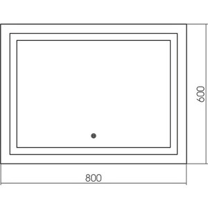 Зеркало Grossman Pragma 80х60 сенсор (480600)