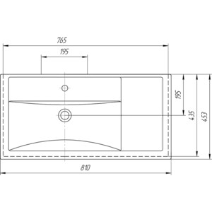 Раковина мебельная Grossman Kirovit Фостер 80 Пр (30469)