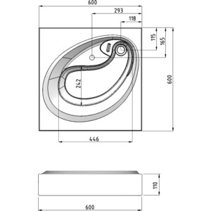 Раковина над стиральной машиной Grossman Alvaro 60 (1606001)