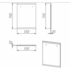 Зеркало Grossman Бруно 55х75 веллингтон (205506)