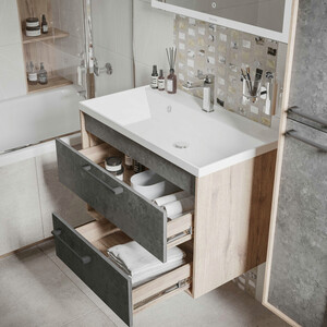 Тумба под раковину Grossman Реал 79х44 веллингтон/бетон (108009)