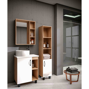 Тумба под раковину Grossman Флай 56х38 белый/дуб сонома (106001)