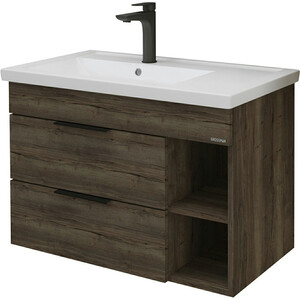 Тумба с раковиной Grossman Форта 80х45 темный дуб галифакс (1080042, 30469)