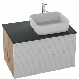 Мебель для ванной Grossman Альба 80х50 подвесная, веллингтон/белая