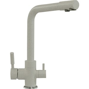 Смеситель для кухни Polygran высокий Дуо под фильтр, №14 серый (627499)
