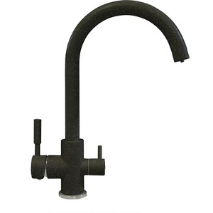 Смеситель для кухни Polygran Элара Дуо под фильтр, №16 черный (627666)