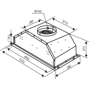 Вытяжка встраиваемая Zigmund & Shtain K 011.5 B