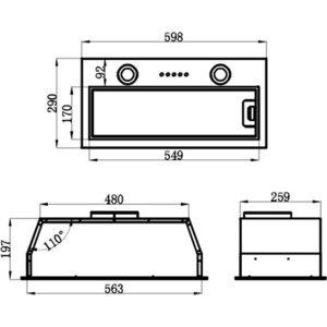 Кухонная вытяжка HOMSair FLEET 60 белый