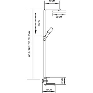 Душевая система Mixline ML2433 со смесителем и изливом, хром (4630077962022)