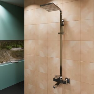 Душевая система Mixline ML2433 со смесителем и изливом, хром (4630077962022)