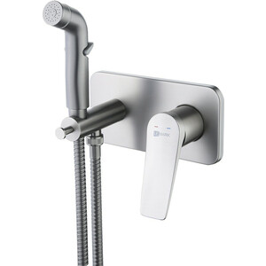 Гигиенический душ Lemark Bronx с гигиенической лейкой, встраиваемый, графит (LM3720GM)