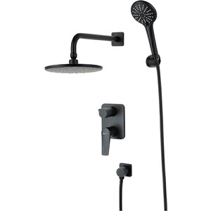 Душевая система Lemark Bronx встраиваемая, 3 режима, черный (LM3729BL)