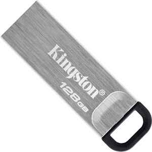 Флеш Диск Kingston 128Gb DataTraveler Kyson DTKN/128GB USB3.1 серебристый/черный (DTKN/128GB)