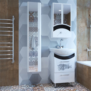 Зеркальный шкаф Mixline Радуга 46х80 белый, с рисунком одуванчики (4640030867608)