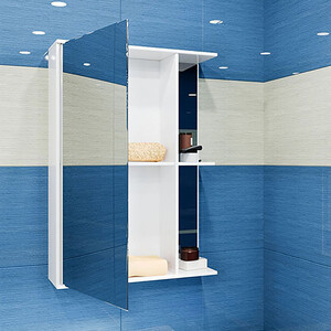 Зеркальный шкаф Mixline Стандарт 50х70 левый, белый (4640030867301)