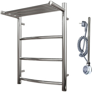 Полотенцесушитель электрический Point П3 400х600 с полкой хром (PN04146PE)