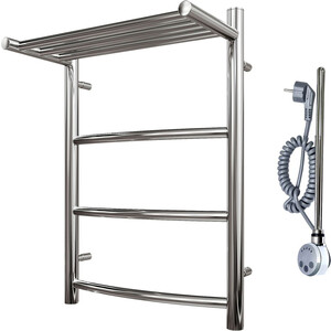 Полотенцесушитель электрический Point П3 500х600 с полкой хром (PN04156PE)