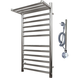 Полотенцесушитель электрический Point П11 400х800 с полкой хром (PN10148SPE)