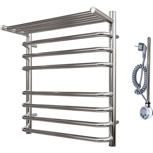 Полотенцесушитель электрический Point П7 500х600 с полкой хром (PN09156SPE)