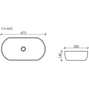 Раковина-чаша Ceramicanova Element 67х35 белая (CN5022)