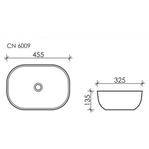 Раковина-чаша Ceramicanova Element 45х32 белая (CN6009)