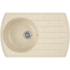 Кухонная мойка GreenStone GRS-23-328 бежевый, с сифоном