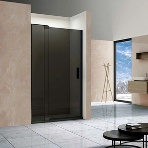 Душевая дверь Vincea Extra VDP-1E 80-90х200 тонированная, черный (VDP-1E8090CGB)